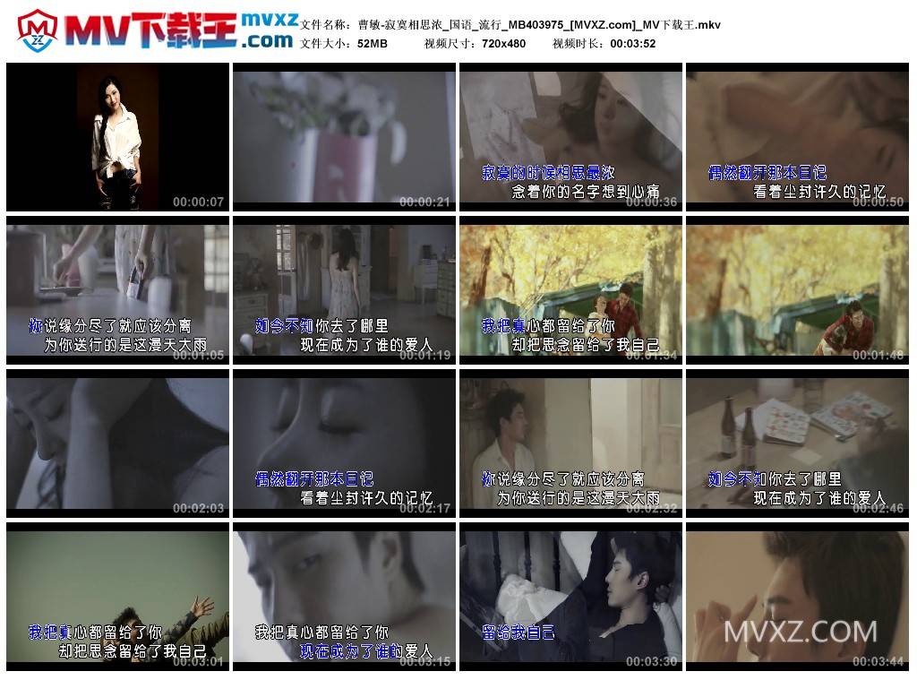 曹敏-寂寞相思浓_国语_流行_MB403975